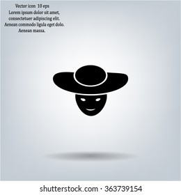 ladies' hats, web icon. vector design