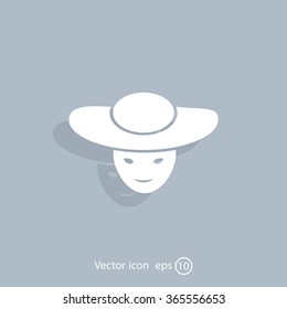 ladies' hats, web icon. vector design