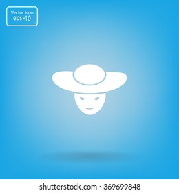 ladies' hats, web icon. vector design