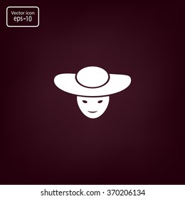 ladies' hats, web icon. vector design