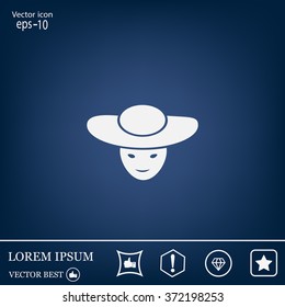 ladies' hats, web icon. vector design