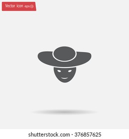 ladies' hats, web icon. vector design