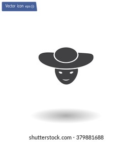 ladies' hats, web icon. vector design