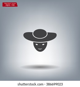 ladies' hats, web icon. vector design