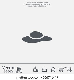ladies' hats, web icon. vector design