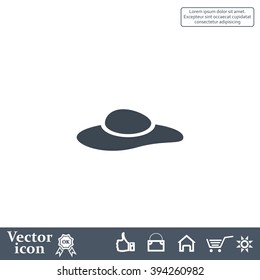 ladies' hats, web icon. vector design