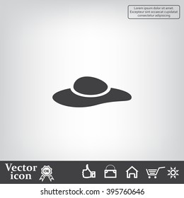 ladies' hats, web icon. vector design
