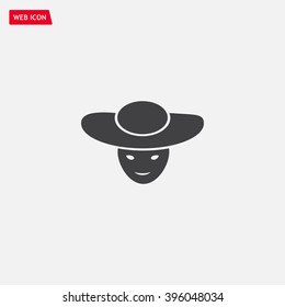 ladies' hats, web icon. vector design