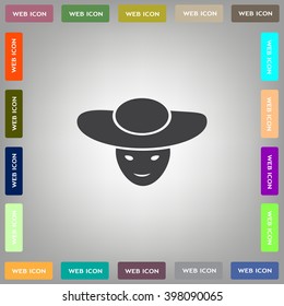 ladies' hats, web icon. vector design