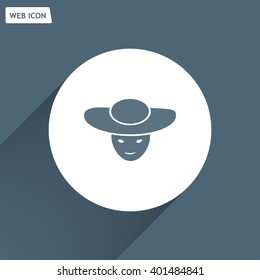 ladies' hats, web icon. vector design