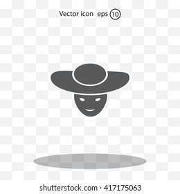 ladies' hats, web icon. vector design