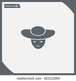 ladies' hats, web icon. vector design