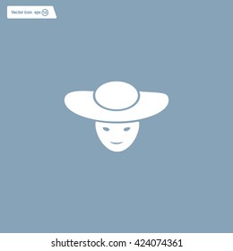 ladies' hats, web icon. vector design