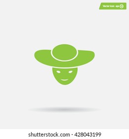 ladies' hats, web icon. vector design