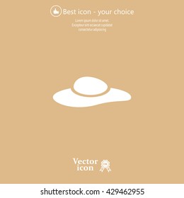 ladies' hats, web icon. vector design