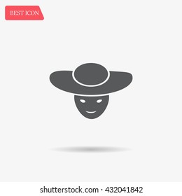 ladies' hats, web icon. vector design