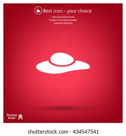 ladies' hats, web icon. vector design