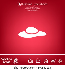 ladies' hats, web icon. vector design