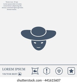 ladies' hats, web icon. vector design