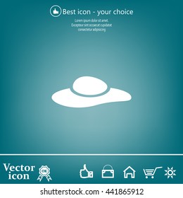 ladies' hats, web icon. vector design