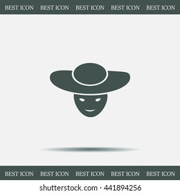 ladies' hats, web icon. vector design