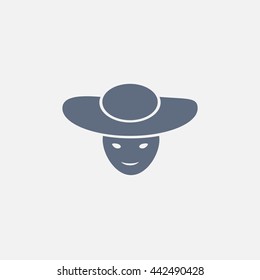 ladies' hats, web icon. vector design