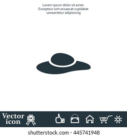 ladies' hats, web icon. vector design