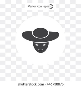 ladies' hats, web icon. vector design