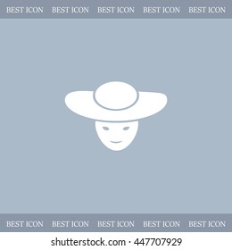ladies' hats, web icon. vector design