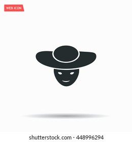 ladies' hats, web icon. vector design