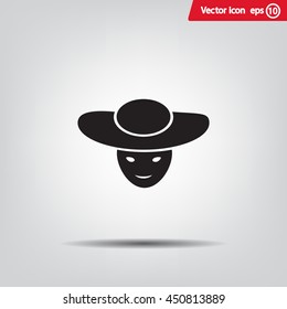 ladies' hats, web icon. vector design