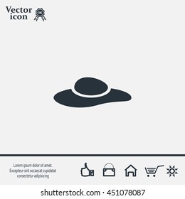 ladies' hats, web icon. vector design