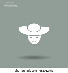 ladies' hats, web icon. vector design