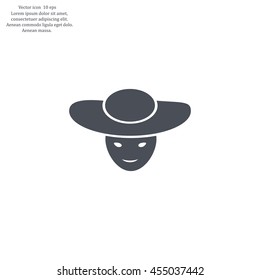 ladies' hats, web icon. vector design