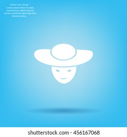 ladies' hats, web icon. vector design