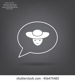 ladies' hats, web icon. vector design