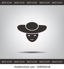 ladies' hats, web icon. vector design