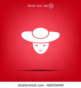 ladies' hats, web icon. vector design