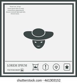 ladies' hats, web icon. vector design