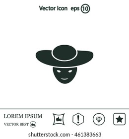 ladies' hats, web icon. vector design