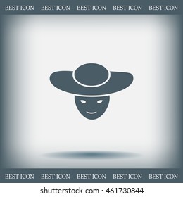 ladies' hats, web icon. vector design