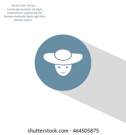 ladies' hats, web icon. vector design