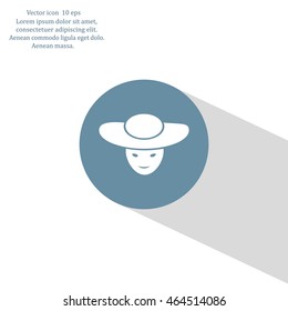 ladies' hats, web icon. vector design