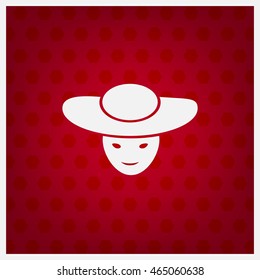ladies' hats, web icon. vector design