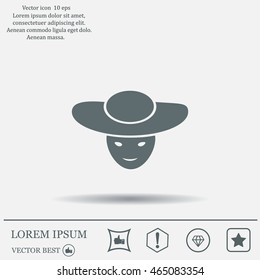 ladies' hats, web icon. vector design