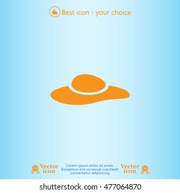 ladies' hats, web icon. vector design