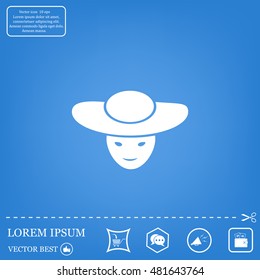ladies' hats, web icon. vector design