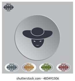 ladies' hats, web icon. vector design