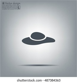 ladies' hats, web icon. vector design