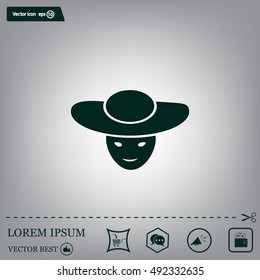 ladies' hats, web icon. vector design